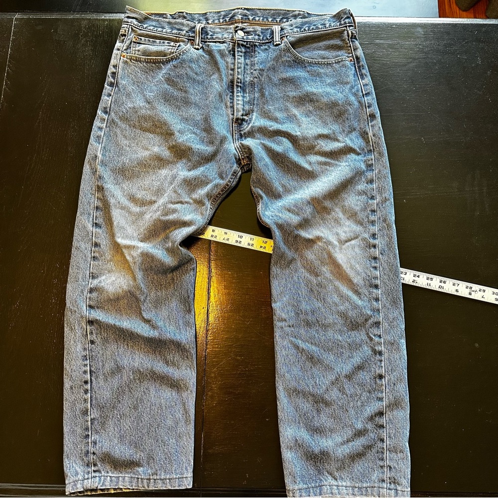Levi’s 40x30 505 Classic Fir Blue Denim Jeans Dad Jean Wide Leg BigThigh